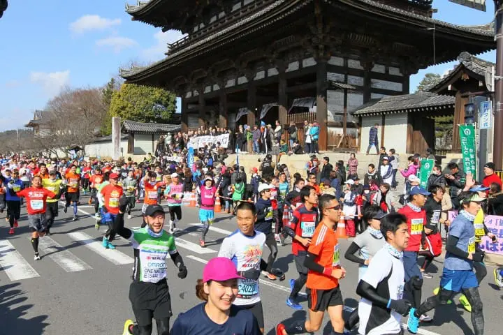 京都马拉松途中