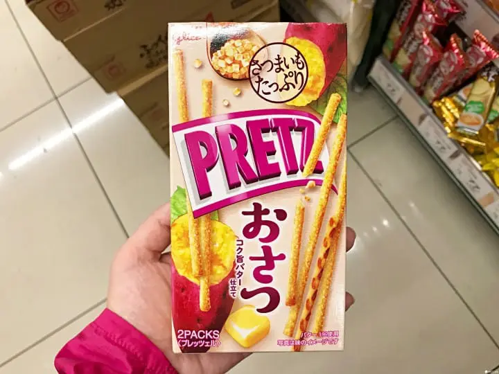 日本秋天超市便利商店 地瓜餅乾棒