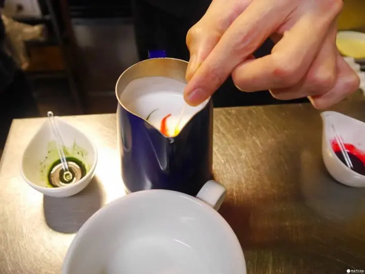 彩虹拉花制作过程