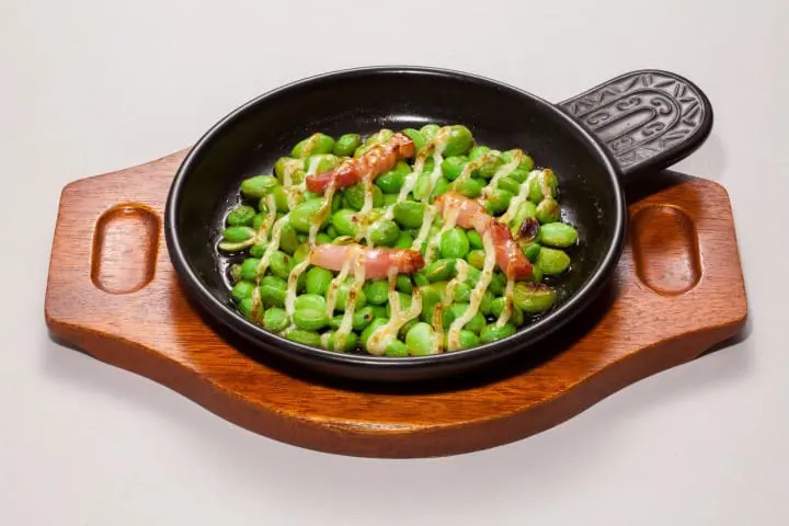 枝豆とベーコンのオーブン焼き