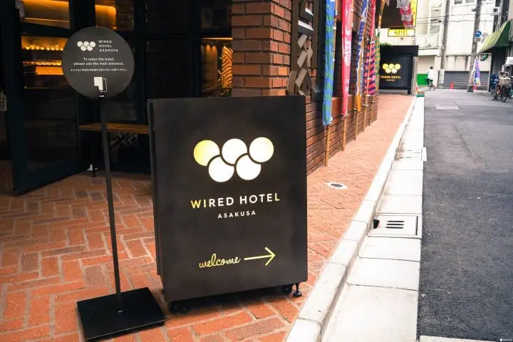 WIRED HOTEL Asakusa sign