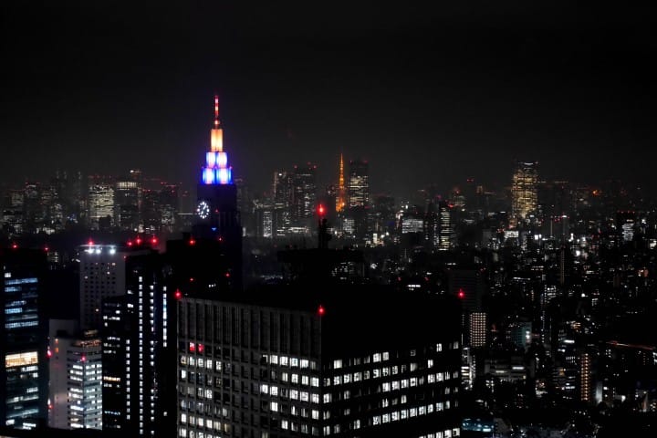 東京一日遊東京都廳夜景