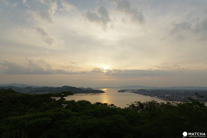米子城から見た夕日