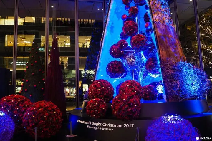 東京車站周邊夜景點 丸大樓聖誕樹