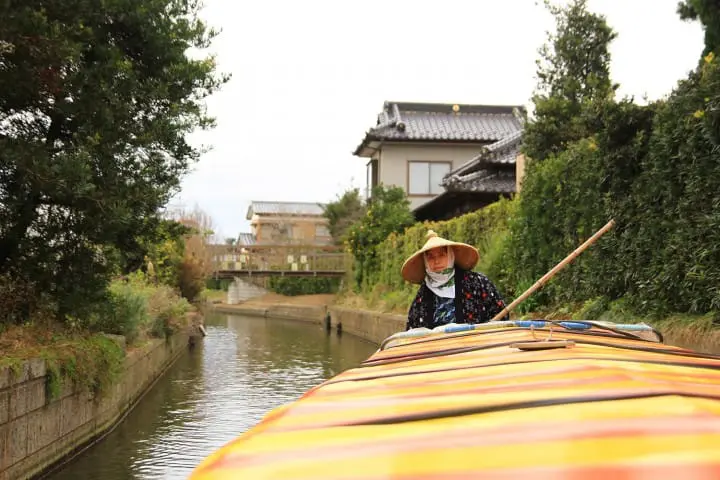 One late autumn day in Itako, the city on water edge
