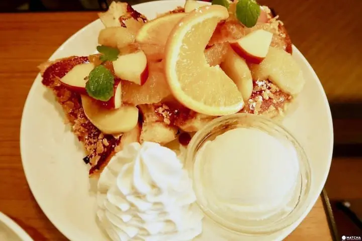 法式吐司 Ivorish 福岡本店餐點：焦糖蘋果