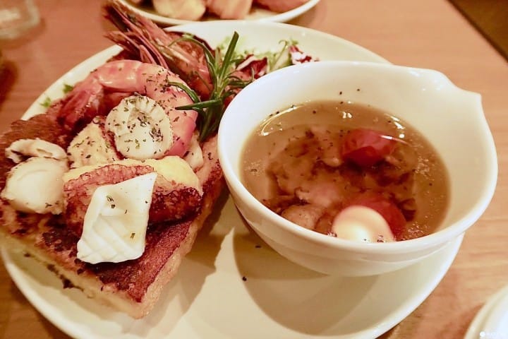 法式吐司 Ivorish 福冈本店餐点::西班牙蒜味海鲜虾