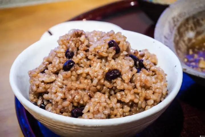 藏前日式定食 红豆玄米饭