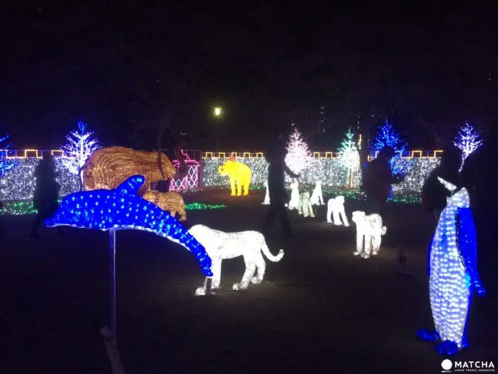 ชมแสงสีอันตระการตายามค่ำคืนของไฟประดับ ณ ปราสาทโอซาก้า