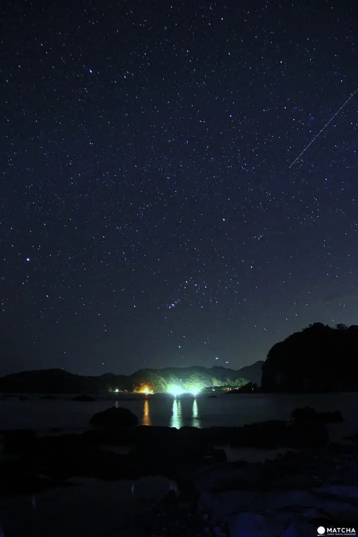 cherry blossoms and starry sky in Shizuoka