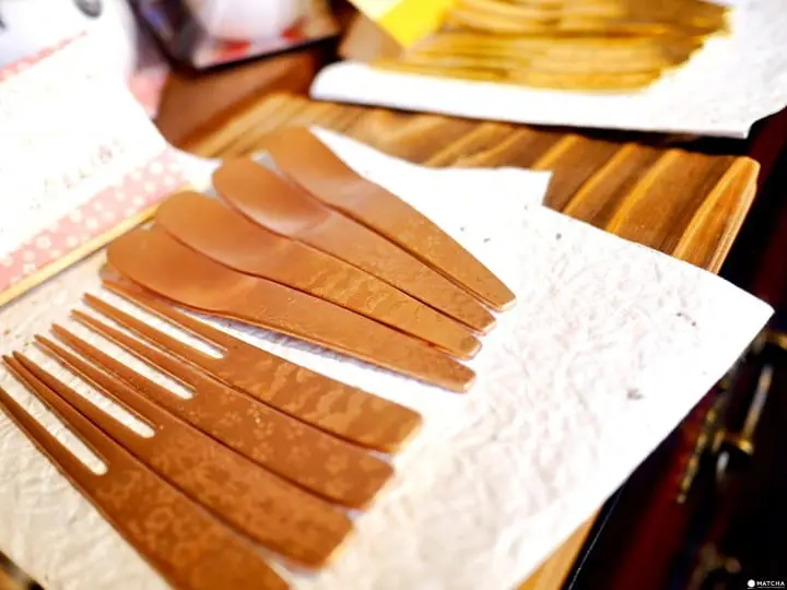 健真堂和菓子用叉子