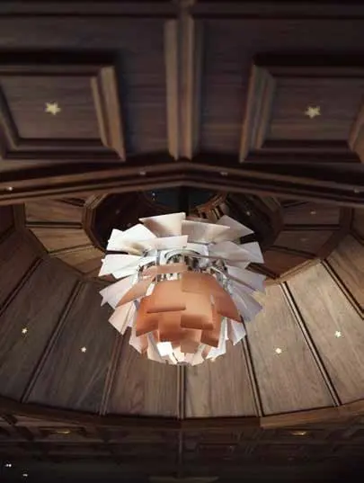 车内采用的唯一既成品 Louis Poulsen 的灯具