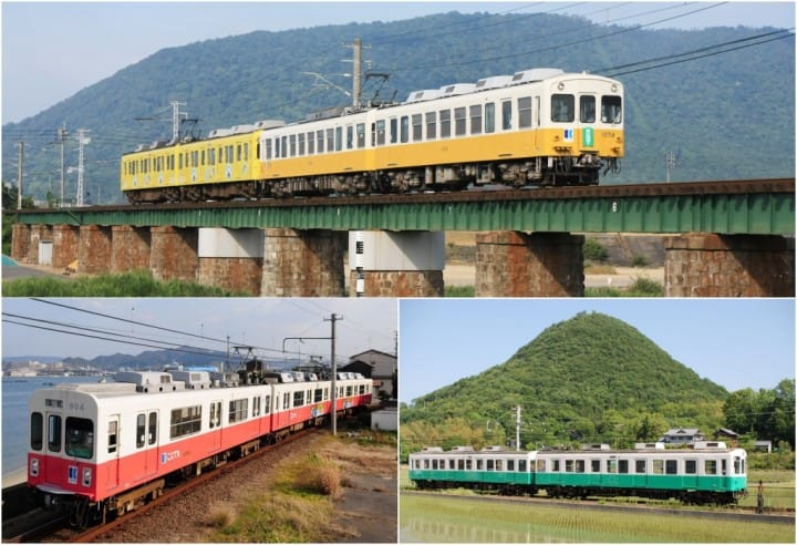 琴電各路線電車
