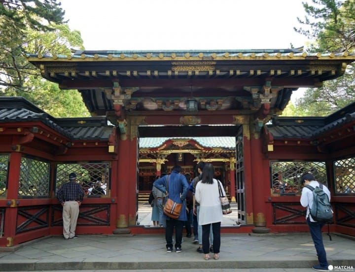 Main hall at Nezu Shrine