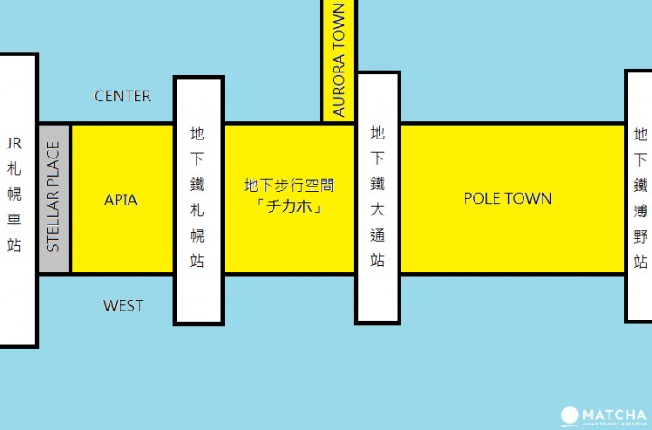 札幌地下街地图
