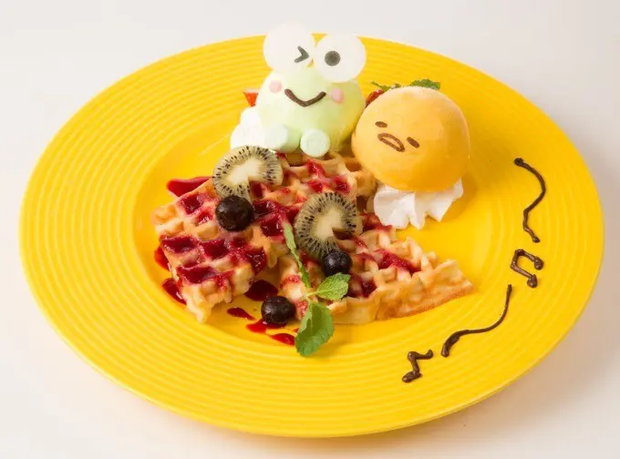 蛋黄哥大眼蛙咖啡松饼