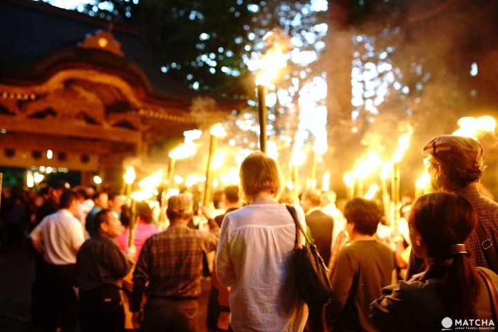 The Magnificent Parade Of Torches On Mount Daisen, Tottori
