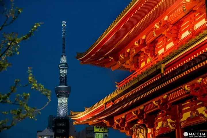 淺草寺 晴空塔 夜景