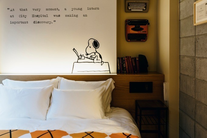 PEANUTS HOTEL房间内