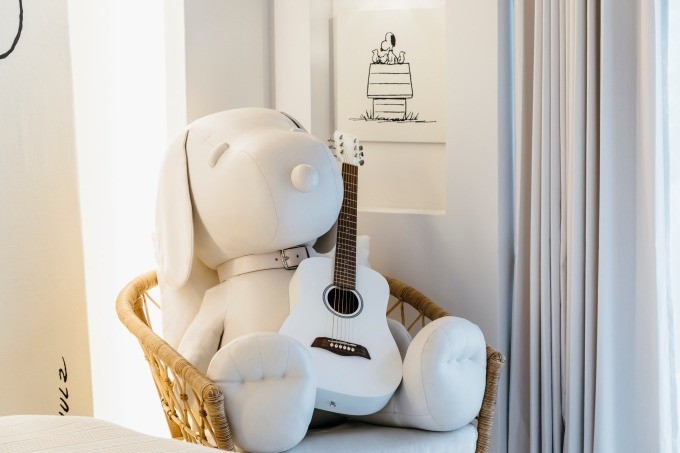 PEANUTS HOTEL房间内史努比
