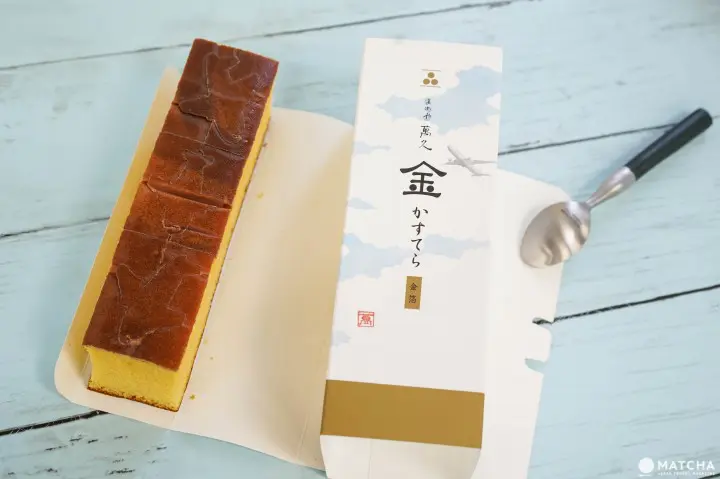 萬久金箔長崎蛋糕反面