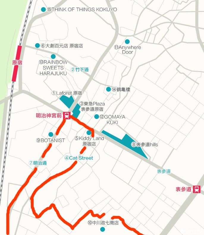 原宿 明治神宮 地圖