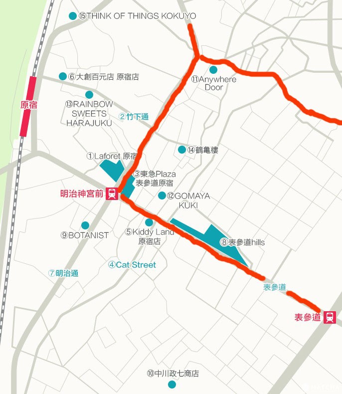 原宿 表參道 地圖