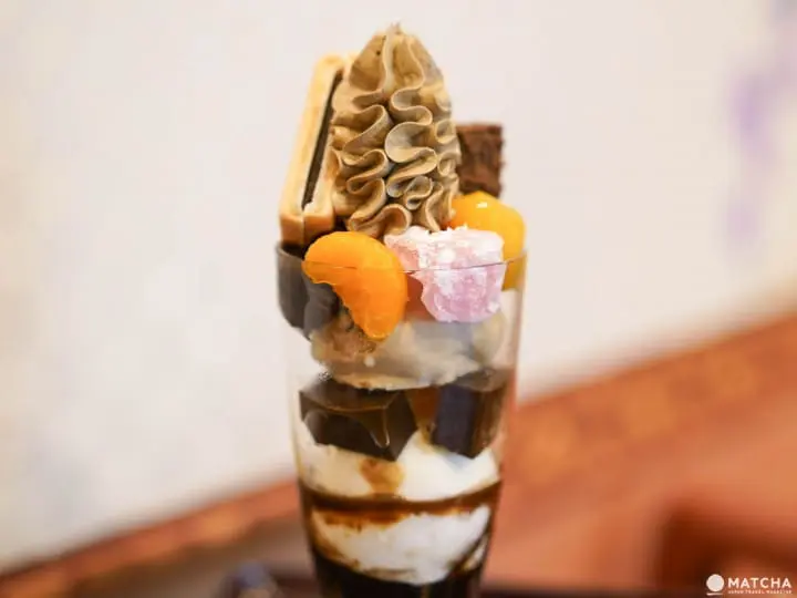 人形町森乃園甘味處 焙茶甜點