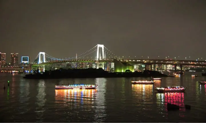 Nightview of Odaiba at night