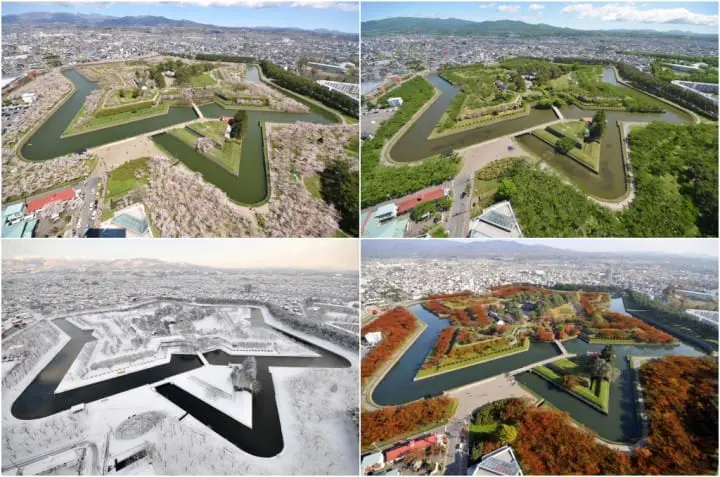 函館 五稜郭展望台四季