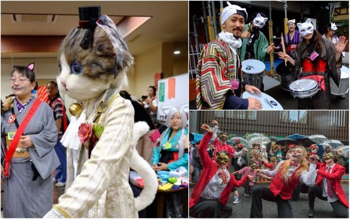 ร่วมพาเหรดแมวเหมียวที่เทศกาลแมวผี คากุระซากะ Kagurazaka Bakeneko Festival
