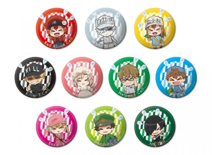 工作细胞主题咖啡徽章