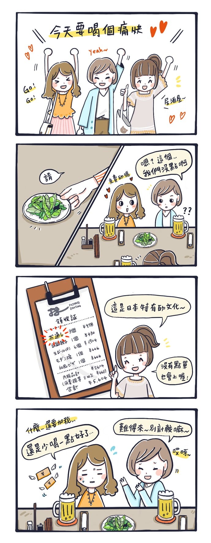 漫畫:日本居酒屋人頭有料小菜