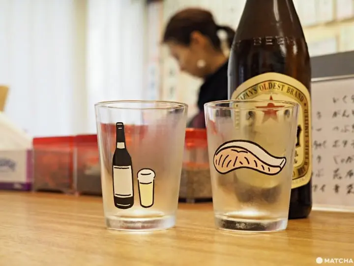 しゃけスタンド鮭魚玻璃杯