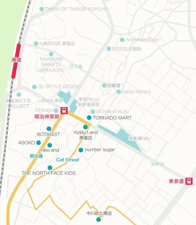原宿明治神宫地图