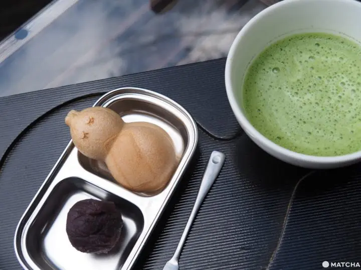 ならやカフェ抹茶最中