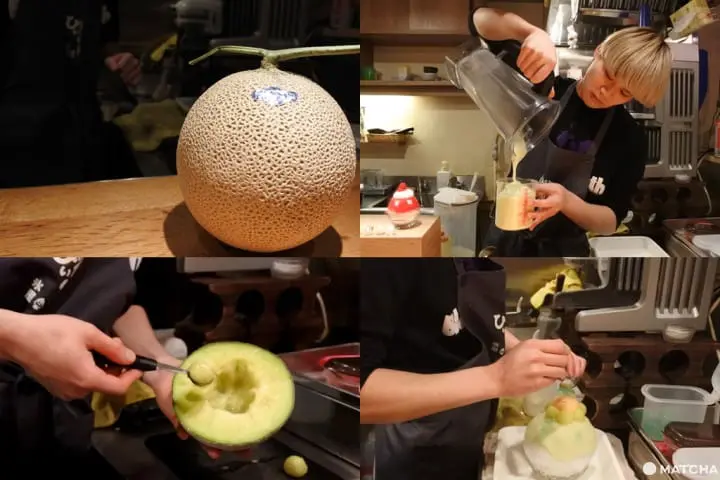 新鲜哈密瓜甜点