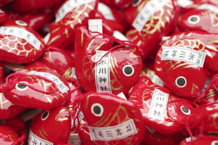 冰川神社 鯛魚