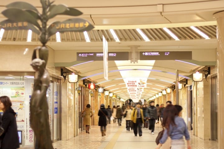 underground shopping in osaka