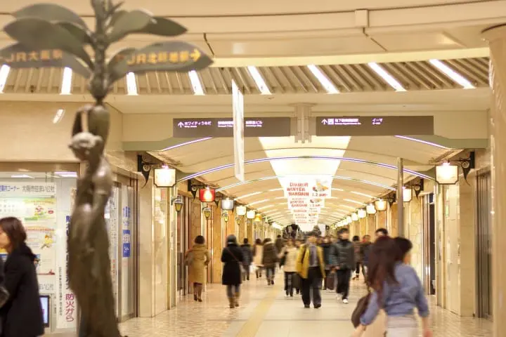 underground shopping in osaka