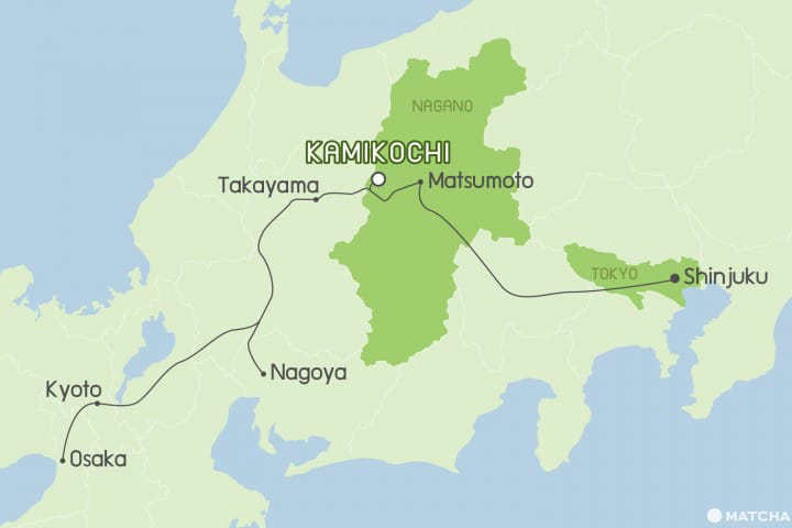 แผนที่ คามิโคจิ kamikochi map