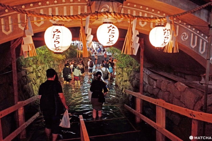 御手洗祭過橋下水