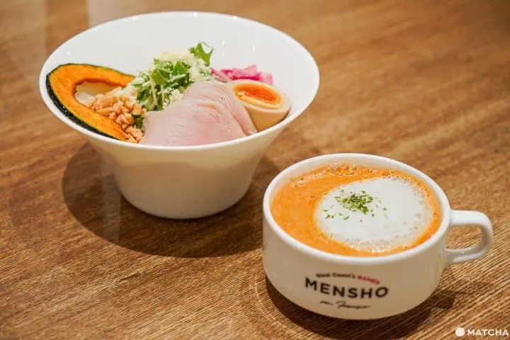 新宿美食_拉麵_MENSHO SAN FRANCISCO_滿滿配料！蝦子番茄健康沾麵