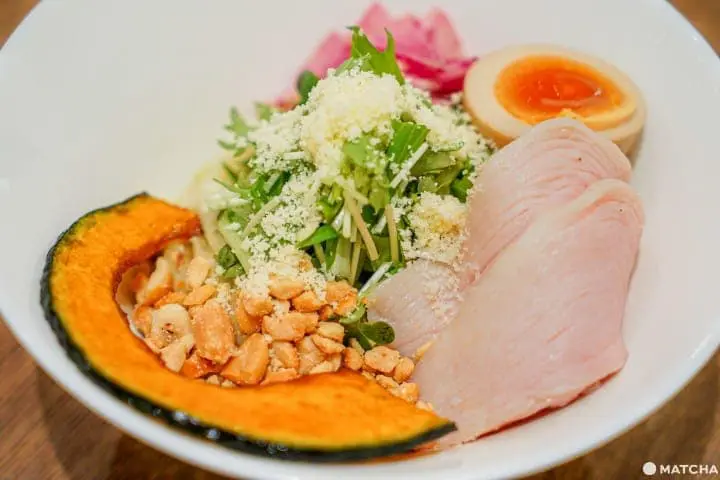 新宿美食_拉麵_MENSHO SAN FRANCISCO_滿滿配料！蝦子番茄健康沾麵