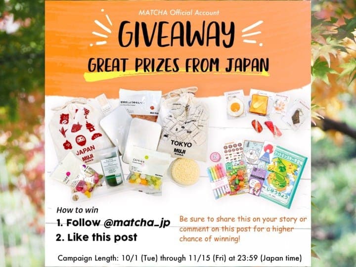 Bagi-Bagi Hadiah Khas Musim Gugur Jepang di Instagram MATCHA!