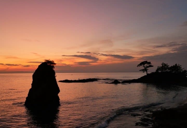 立石海岸夕陽
