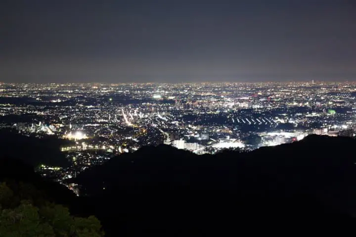 高尾山　啤酒　夜景