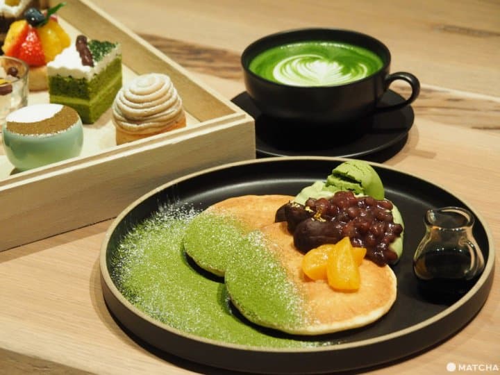 伊右衛門salon 抹茶鬆餅抹茶拿鐵甜點
