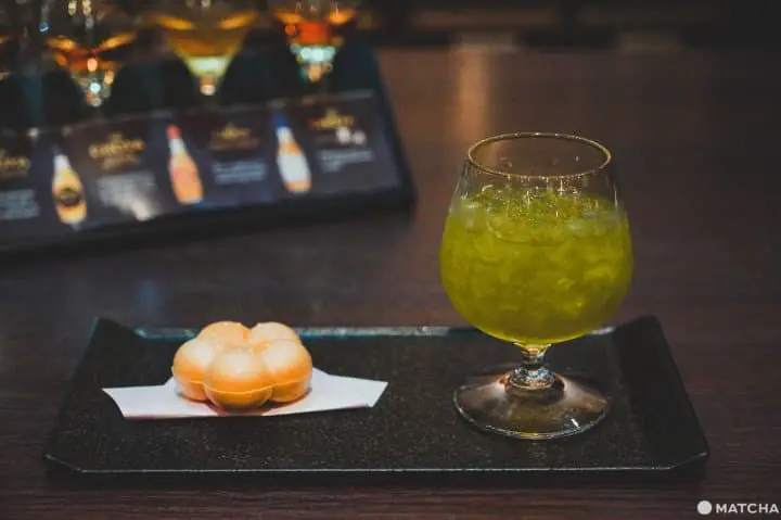 東京銀座美食_酒吧_THE CHOYA 銀座BAR_Green Earth x 梅酒起司奶油最中