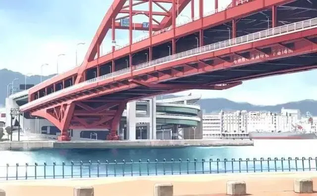 日本第一座雙層拱橋神戶大橋 彷彿置身於動漫場景